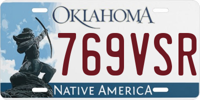 OK license plate 769VSR
