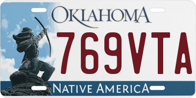 OK license plate 769VTA