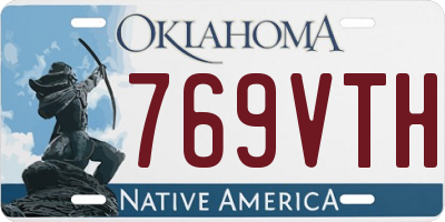 OK license plate 769VTH