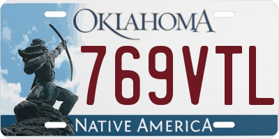 OK license plate 769VTL