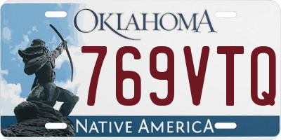 OK license plate 769VTQ