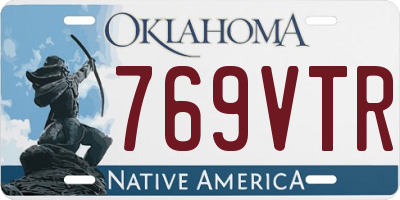 OK license plate 769VTR