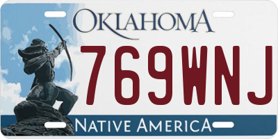 OK license plate 769WNJ