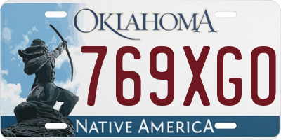 OK license plate 769XGO