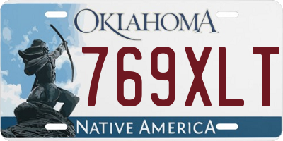 OK license plate 769XLT