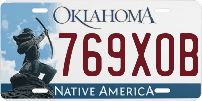 OK license plate 769XOB