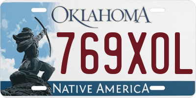 OK license plate 769XOL