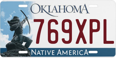 OK license plate 769XPL