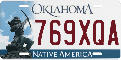OK license plate 769XQA