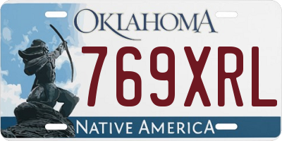 OK license plate 769XRL