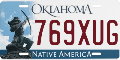 OK license plate 769XUG