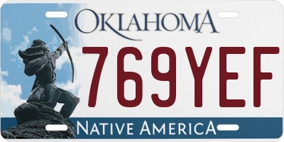 OK license plate 769YEF