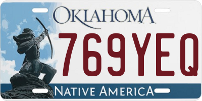 OK license plate 769YEQ