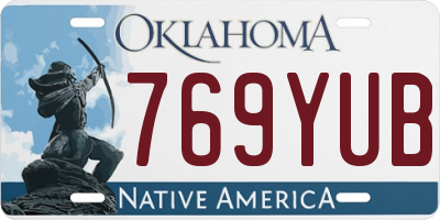 OK license plate 769YUB