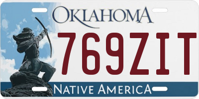 OK license plate 769ZIT
