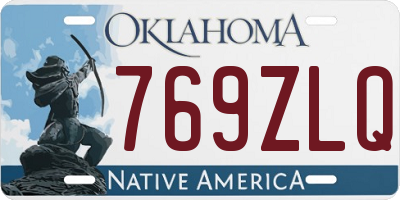 OK license plate 769ZLQ