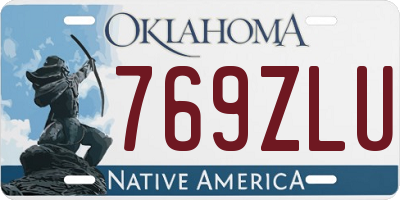 OK license plate 769ZLU