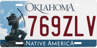 OK license plate 769ZLV