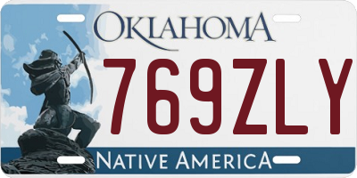 OK license plate 769ZLY