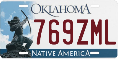 OK license plate 769ZML