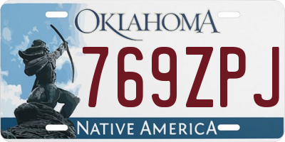 OK license plate 769ZPJ