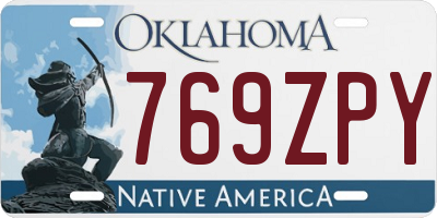 OK license plate 769ZPY