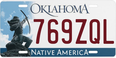 OK license plate 769ZQL