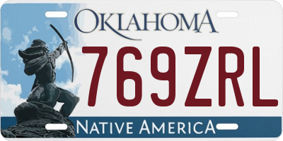 OK license plate 769ZRL