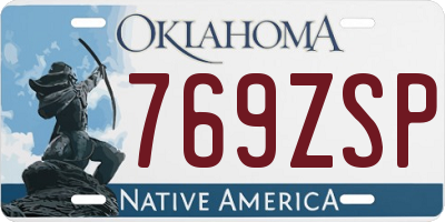 OK license plate 769ZSP