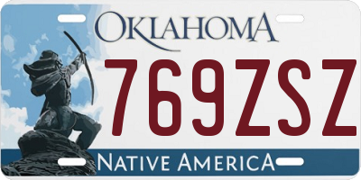 OK license plate 769ZSZ