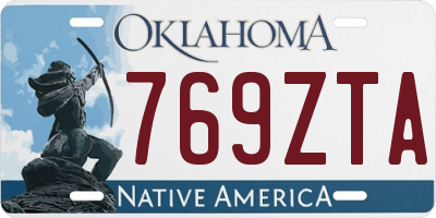 OK license plate 769ZTA