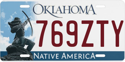 OK license plate 769ZTY