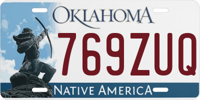 OK license plate 769ZUQ