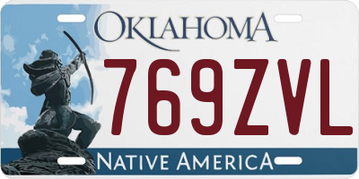 OK license plate 769ZVL