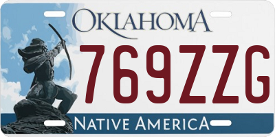 OK license plate 769ZZG
