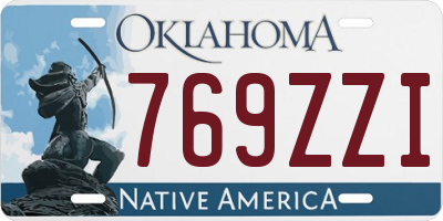 OK license plate 769ZZI