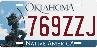 OK license plate 769ZZJ