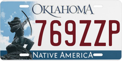 OK license plate 769ZZP