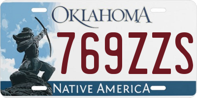 OK license plate 769ZZS