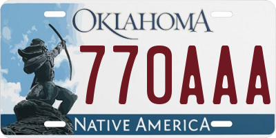 OK license plate 770AAA