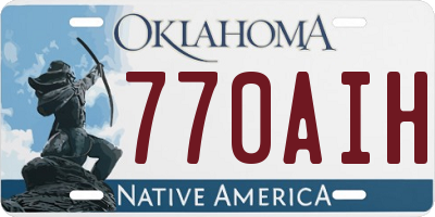 OK license plate 770AIH