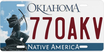 OK license plate 770AKV