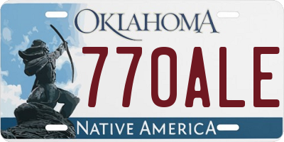 OK license plate 770ALE