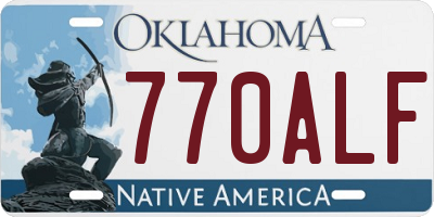 OK license plate 770ALF