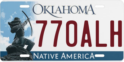 OK license plate 770ALH