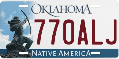 OK license plate 770ALJ