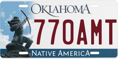 OK license plate 770AMT