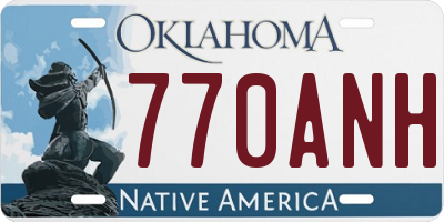 OK license plate 770ANH