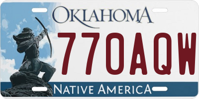 OK license plate 770AQW