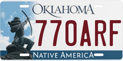 OK license plate 770ARF